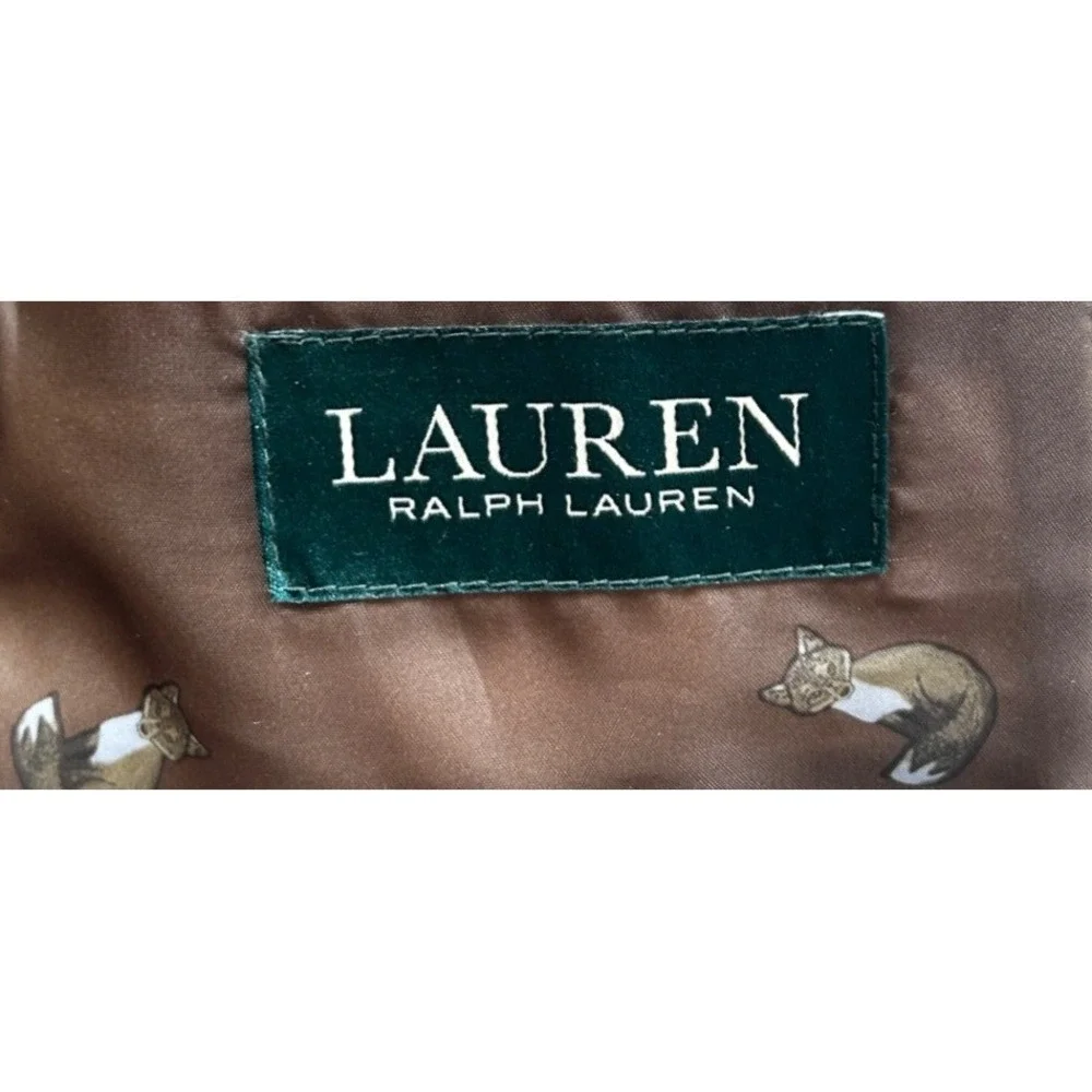 Lauren Ralph Lauren Corduroy Sport Coat Blazer Mens 44L‎ Brown Elbow Patches